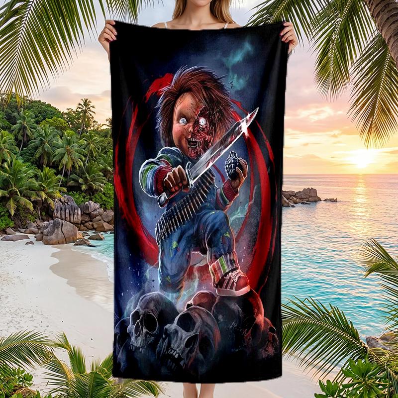 Chucky Fashion Beach Towel: Ideal for Summer Adventures Soft, Absorbent and Quick Drying Suitable for Swimming and Bathing
