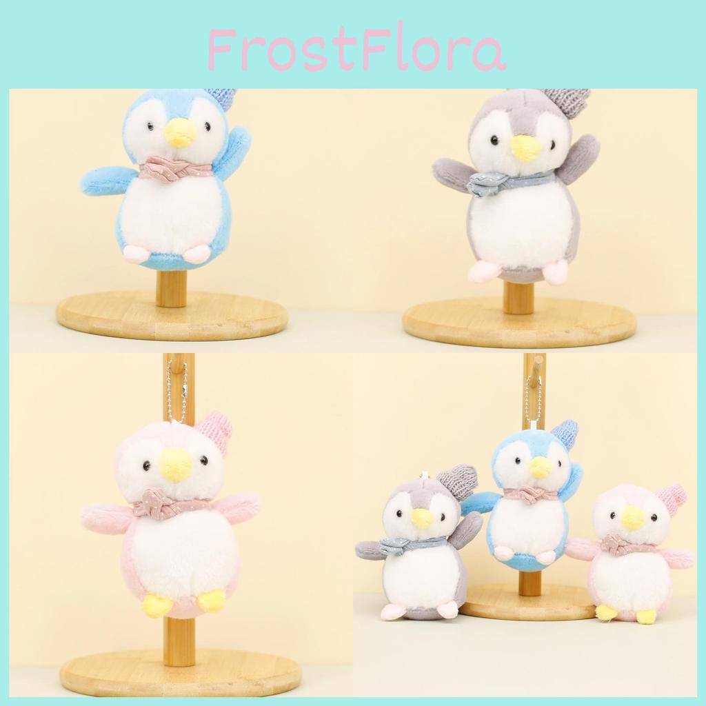 Cute Plush Penguin Keychain Soft Adorable Stuffed Animal With Hat For Bags Or Keys
