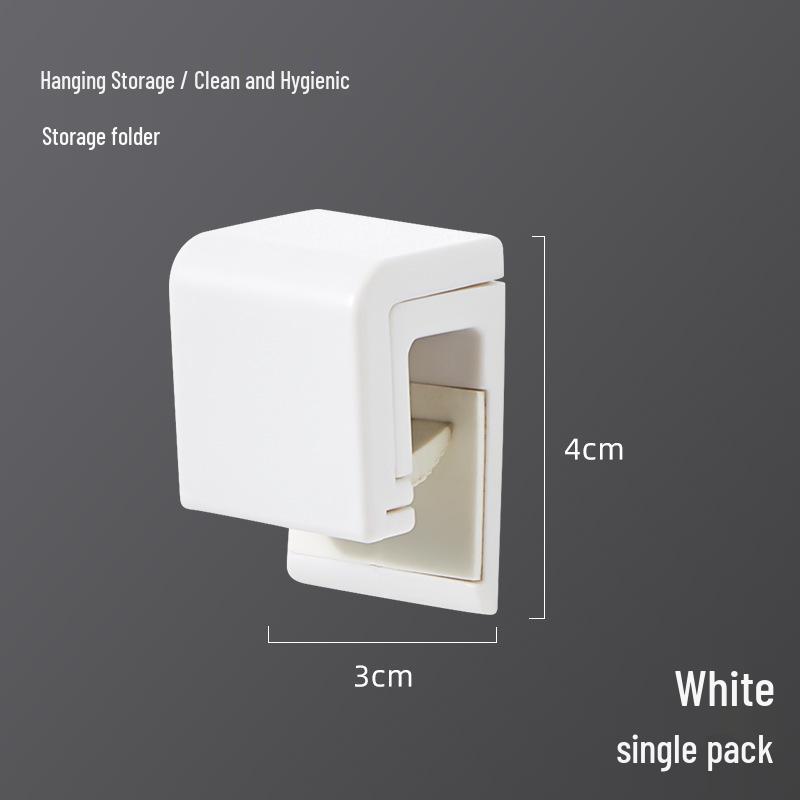 Punch-Free Wall-Mounted Toothbrush and Toothpaste Holder - Multifunctional Bathroom Organizer In White