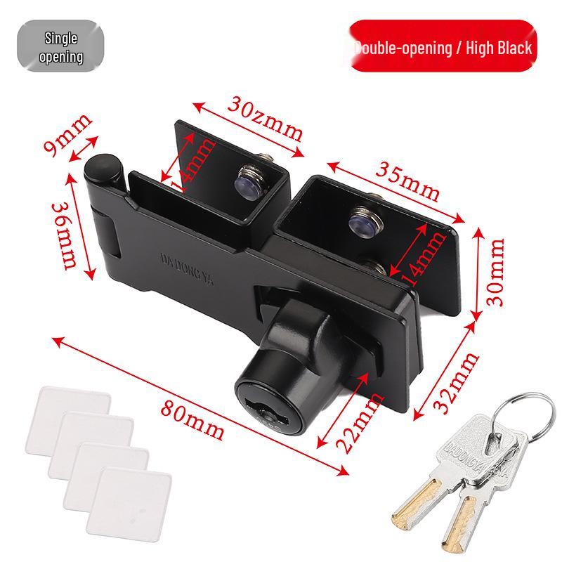 No-Drill Double Door Glass Cabinet Lock for Display & Pet Cabinets
