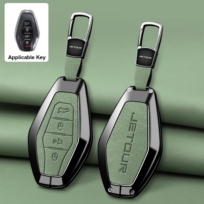 Zinc Alloy Auto Smart Key Fob Remote Cover Case Protect Housing Bag Fit For Chery Auto Jetour X70 X70Plus X70M X90Plus X95Pro Key Ring Auto