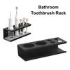 New Aluminum Alloy Toothbrush Holder No Drilling with Diatom Base Toothbrush Rack Self Adhesive Bathroom Storage Shelf Home Use