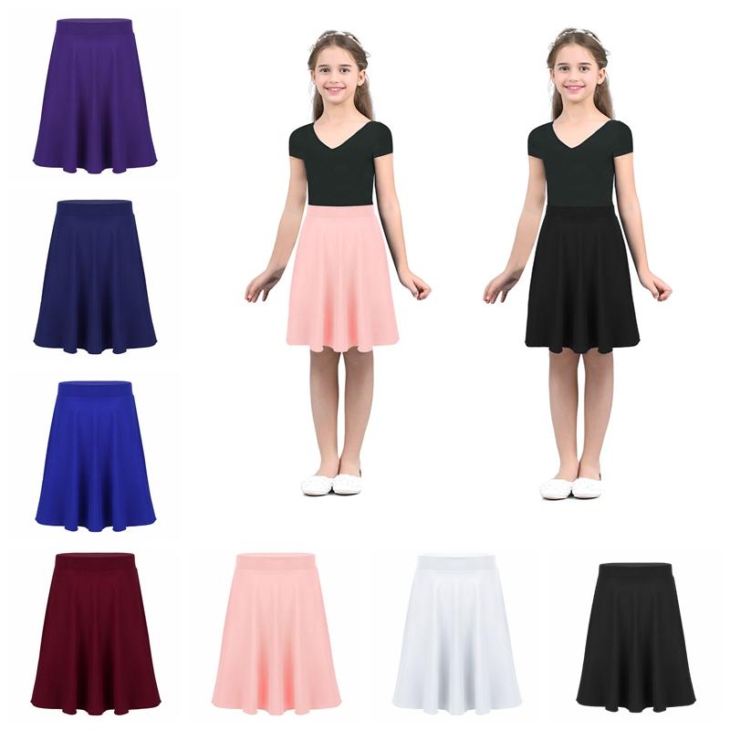 Big Girls Knee Length Skater Skirts A-Line Full Circle Stretchy Sundress Summer Party Casual Daily Wear