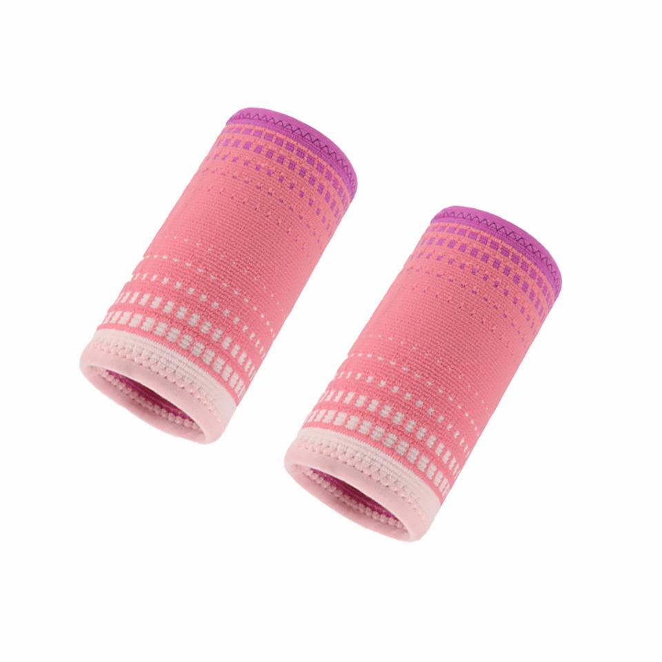 1Pair Wrist Guard Knitted Compression Fitness Protective Gear Breathable Elastic Basketball Volleyball Support розовый