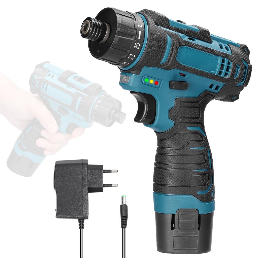 12 V Lithium Screwdriver     2 Speed Control Modes Multifunctional Repairing Tool Kit Brush Motor Electric Screw Driver for Mobilephones