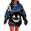 Ladies' Loose Comfortable Casual Fashionable Broken Wind Print Hooded Sweatshirt