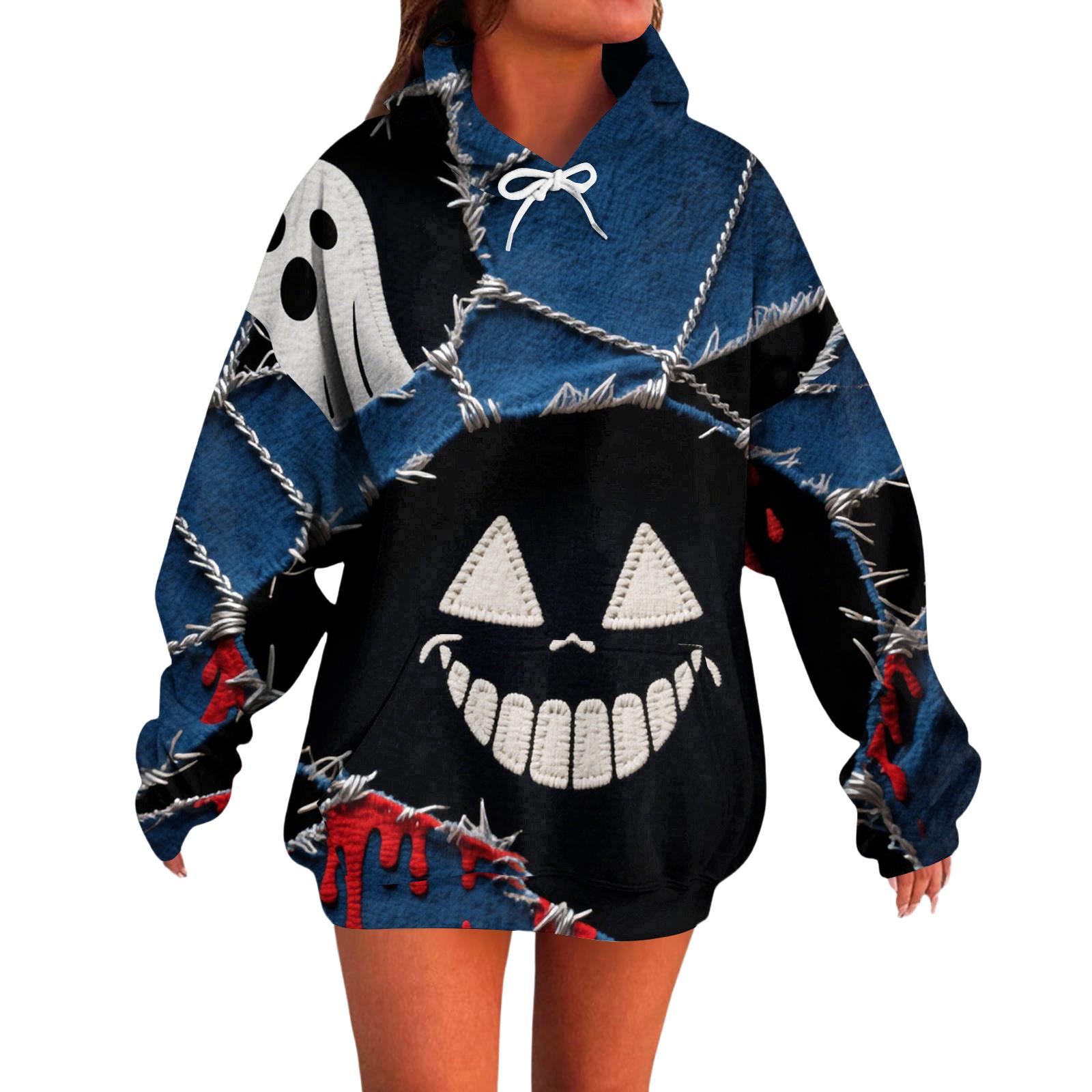 

Женский свободный удобный повседневный модный худи с принтом «Разбитый ветер» L