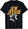 Jew Jitsu Funny Jewish Martial Arts Rabbi Jiu Jitsu Pun Design Tee T-Shirt S-3XL
