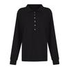 Women's Lapel Button Up Long Sleeved Top Pullover Color Knitted Sweater Loose Long Sleeved