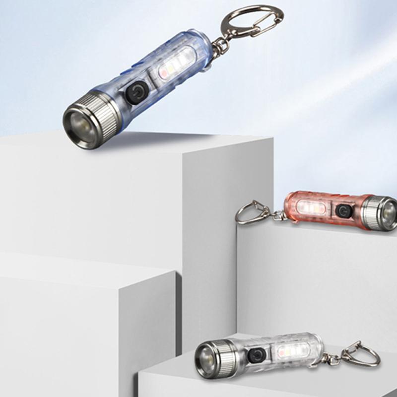 Outdoor Mini Flashlight 400mah Lithium Battery Strong Light Magnet Keychain Flashlight Torch Money