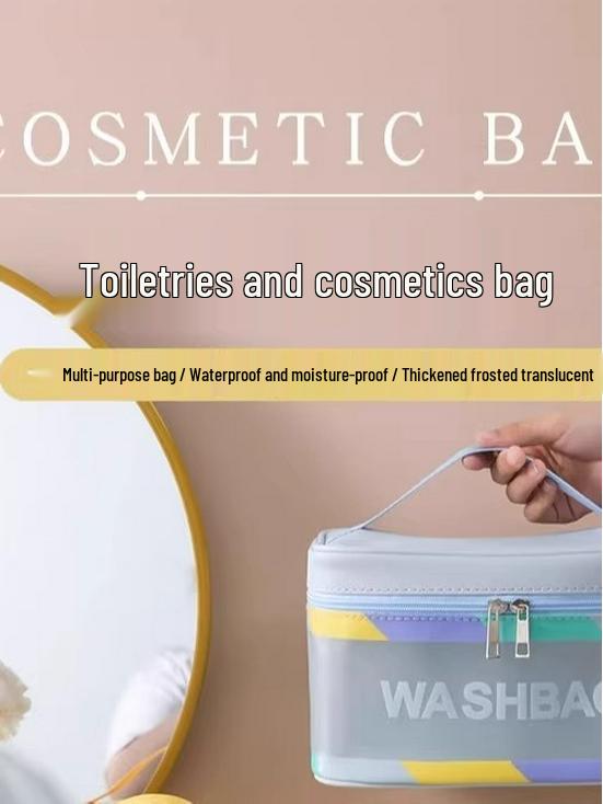 Bolsa de Almacenamiento Impermeable de Gran Capacidad para Maquillaje y Artículos de Tocador