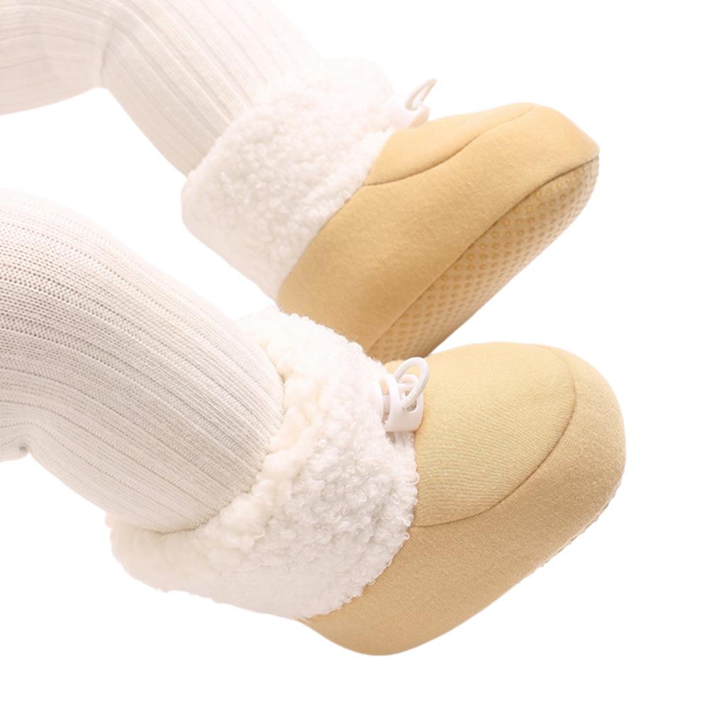 Baby Winter Walking Shoes for 0-12 Months Boys Girls, Lined Walkers with Color Block Design