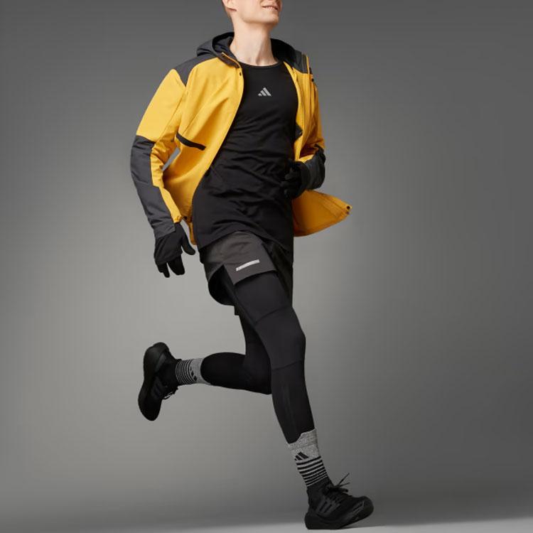 Adidas Ultimate Running Cold.Rdy Hooded Colorblock Jacket Men Jacket Yellow IL1968
