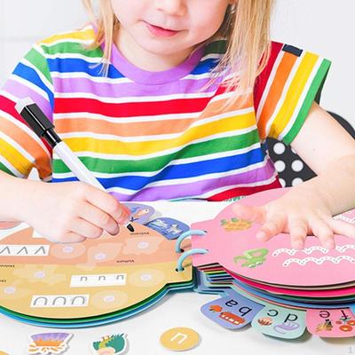 Alphabet Sticker Book Learning Toy Tracing Fine Motor Skills Educational Busy