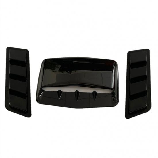 3pcs Both Side Middle Glossy Black Air Flow Vent Covers Universal Car Styling
