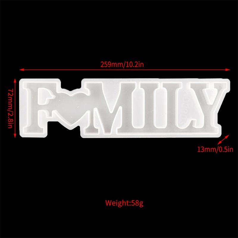 1 Pcs Heart Shape HOME LOVE Silicone Mould Letters Crystal Resin Mold DIY Crafts Casting MoldsHome Decoration Jewelry Making Tool