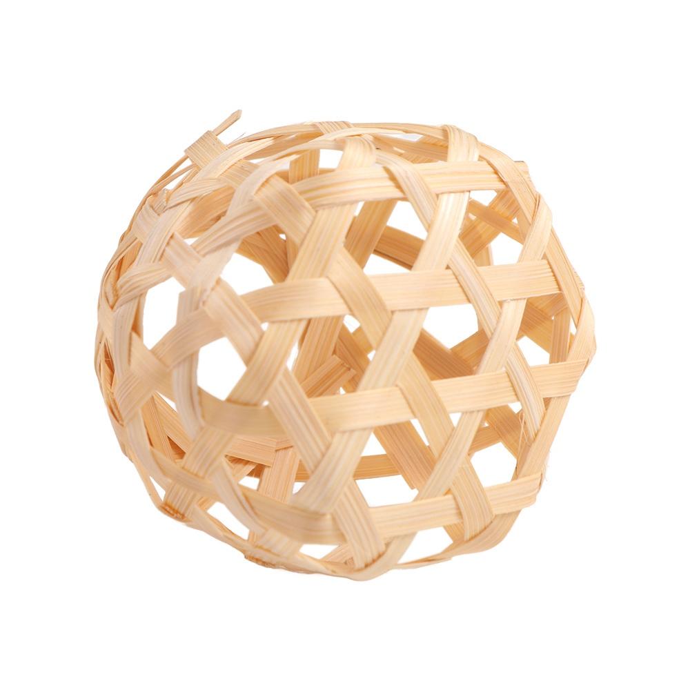Bamboo Cage Woven Bamboo Lamp Shade Small Globe Bulb Lampshades Hanging Hexagonal Eyes Chandelier Cover Ceiling Pendant Cage