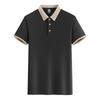 Men's Contrast Collar Short Sleeve Polo Shirt Solid Color Casual Top