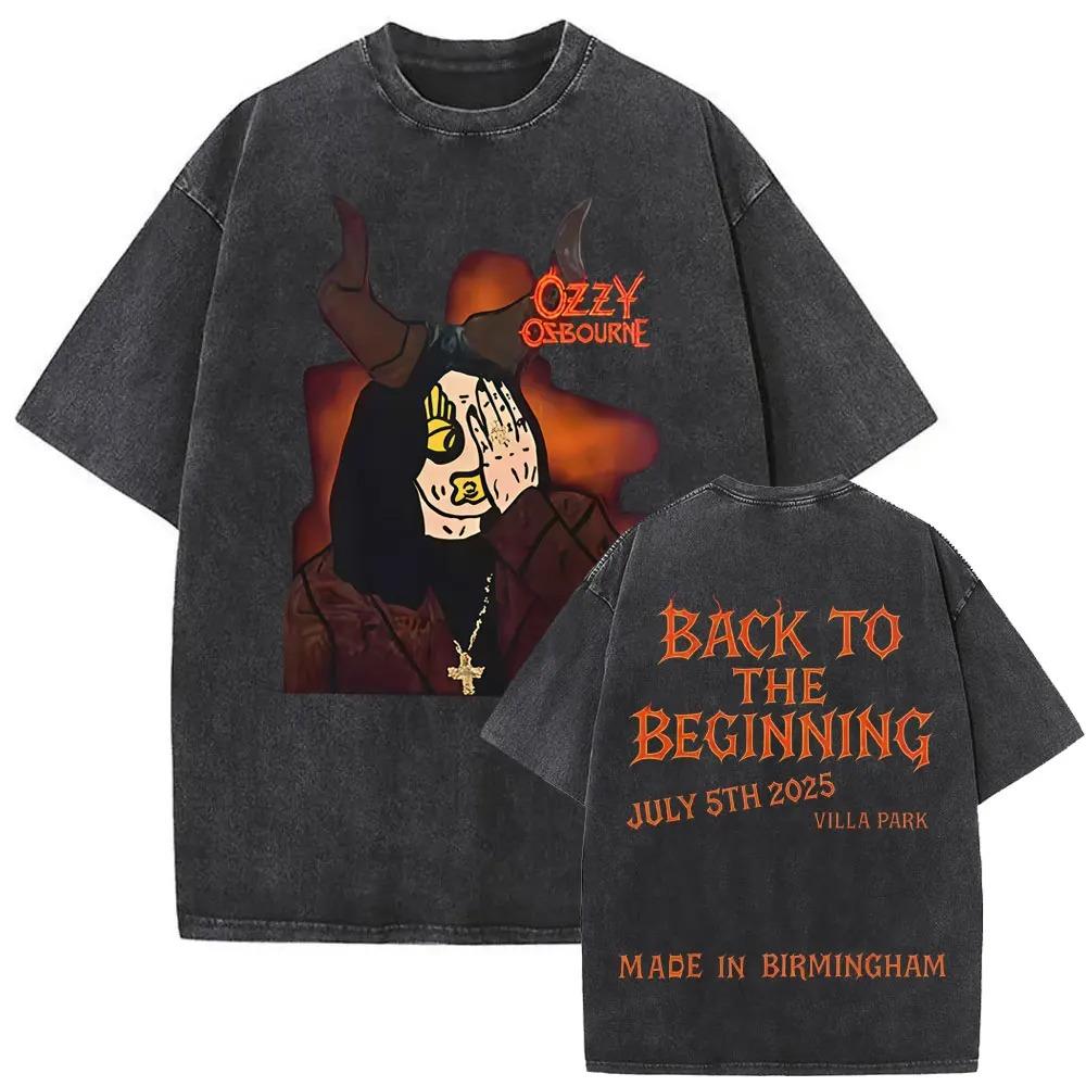 

Ozzy Osbourne Vintage Washed Bat Graphic Oversized Unisex Heavy Metal Rock TShirt for Fans Unisex And Women Tshirts S