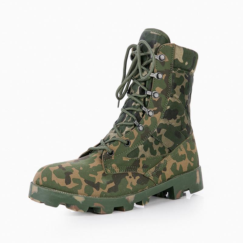 Fashion Men's and Women's High-top Work Shoes Desert Boots Army Green Outdoor Hiking Boots Camo Outdoor Training Boots Size 38 45