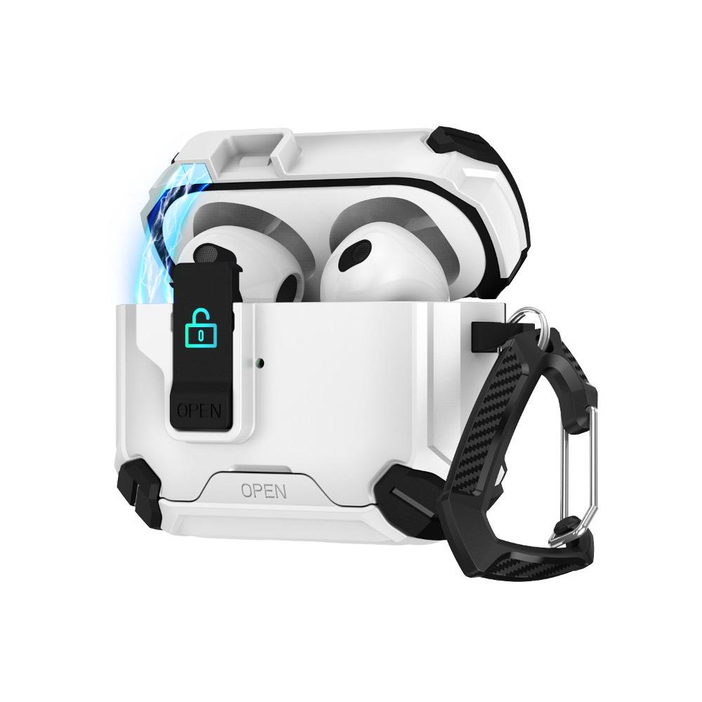 Magnetic Automatic Switch Armor Earphone Case With Hook For Apple Airpods 4 3 Pro 2 1 Bracket Shockproof Wireless Charging Cover