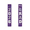 1 Pair 2026 Graduation Decoration Class of 2026 Congrats Grad Door Sign Indoor Outdoor Front Door Porch Hanging Banner for Graduation Party