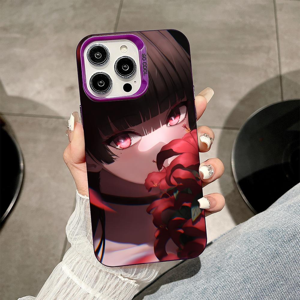 Wuthering Waves Chisa Phone Case for iPhone 17 16 15 14 13 12 11 X XR XS Air Pro Max Plus Purple Colorful Silver Cover