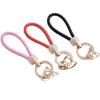 Handcrafted Braided Rope Keychain Sparkling  - Stylish Monochrome Car Key Ring Fashion-Forward Accessory