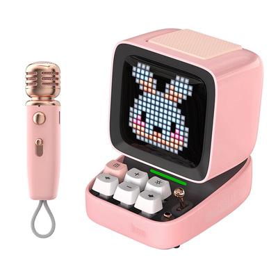 Divoom Ditoo-Mic Pixel Art Bluetooth-Lautsprecher mit Karaoke-Mikrofon CN-Stecker (Adapter enthalten)