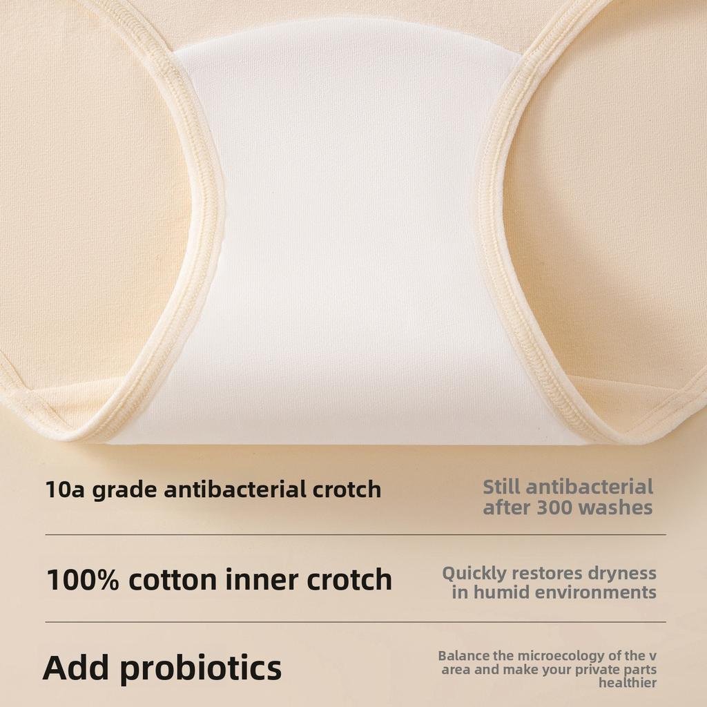 Girl in The Spring and Autumn and Lovely Cartoon Bear Cotton Probiotics Fork Briefs