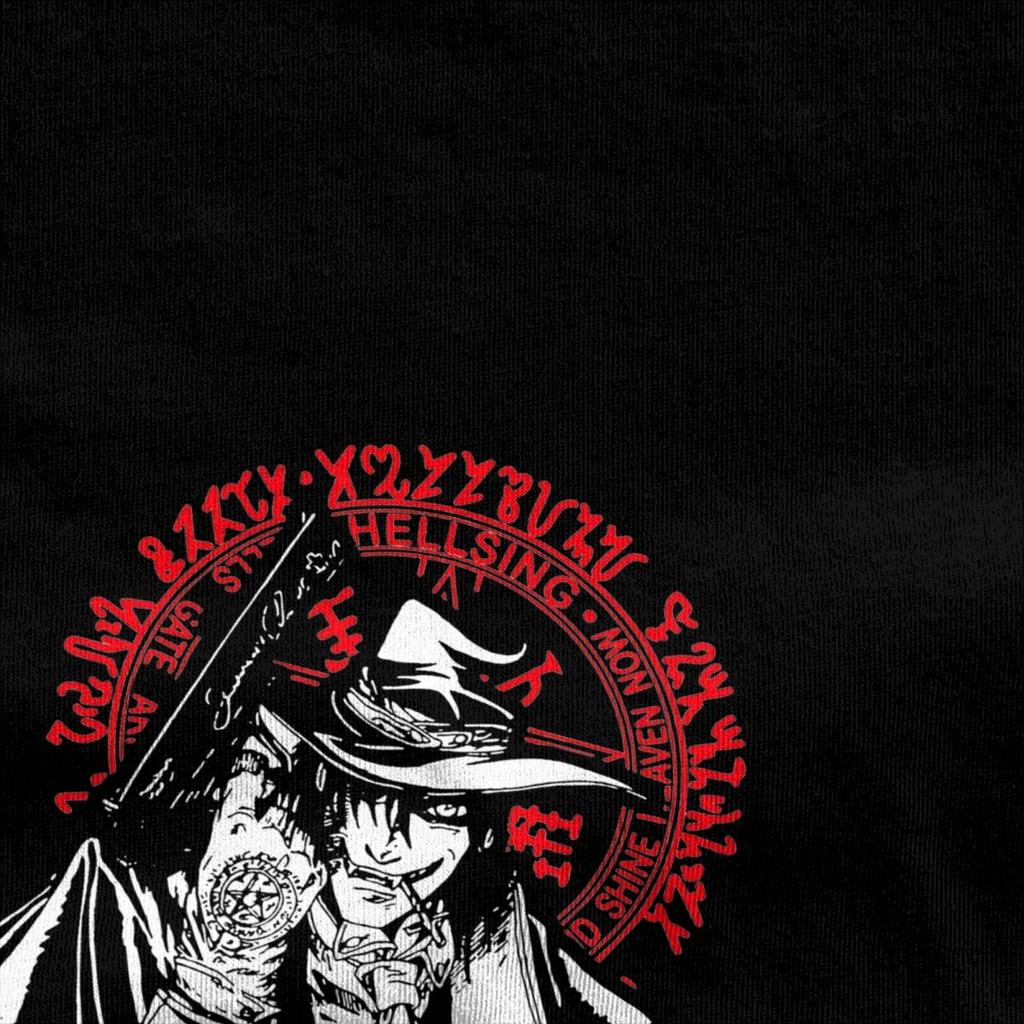 Men Women Manga Hellsing Alucard T Shirts Accessories 100% Cotton Tops T-shirt Vintage Tees Adult