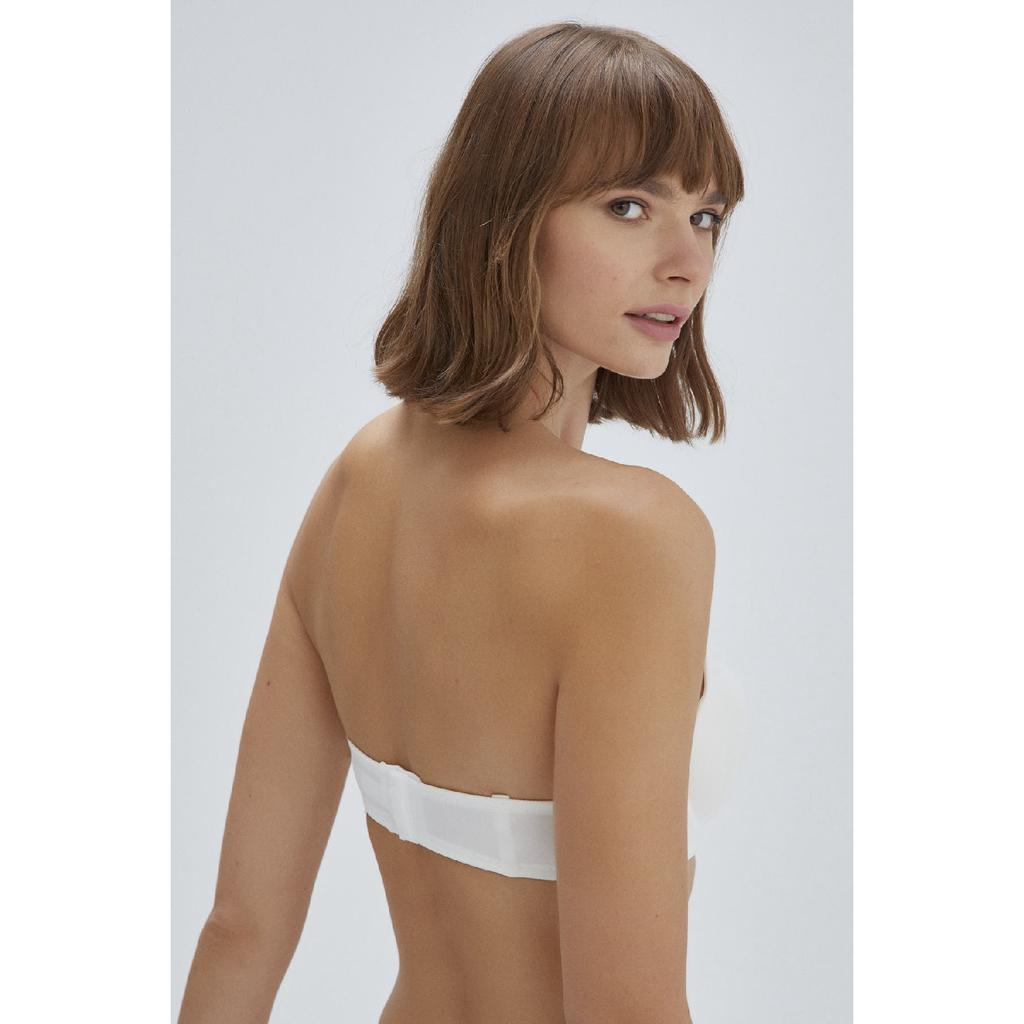 Schwarzer trägerloser Push-up-BH „Athena“.