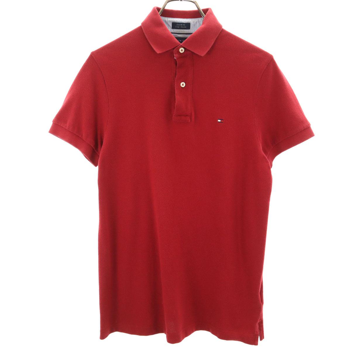 

TOMMY HILFIGER Short sleeve Custom fit Polo shirt XS Red Men s Used
