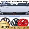 For VOLKSWAGEN VW 137mm ABS Car Front Grille Emblem & 110mm Rear Trunk Lid Badge For VW Volkswagen Golf 6 Golf6 MK6 GTI 2010-201