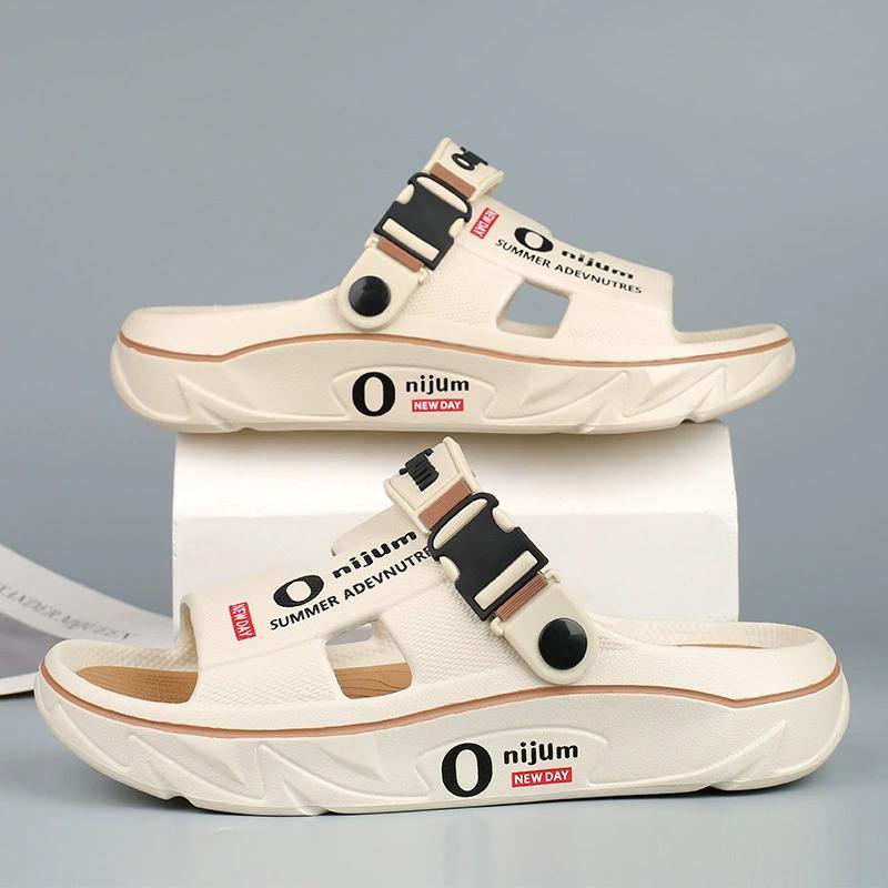 Summer Men's Slippers Outdoor Sandals Beach Comfortable Soft Slides Clogs Casual Garden Shoes New Men Women Indoor Home Slippers