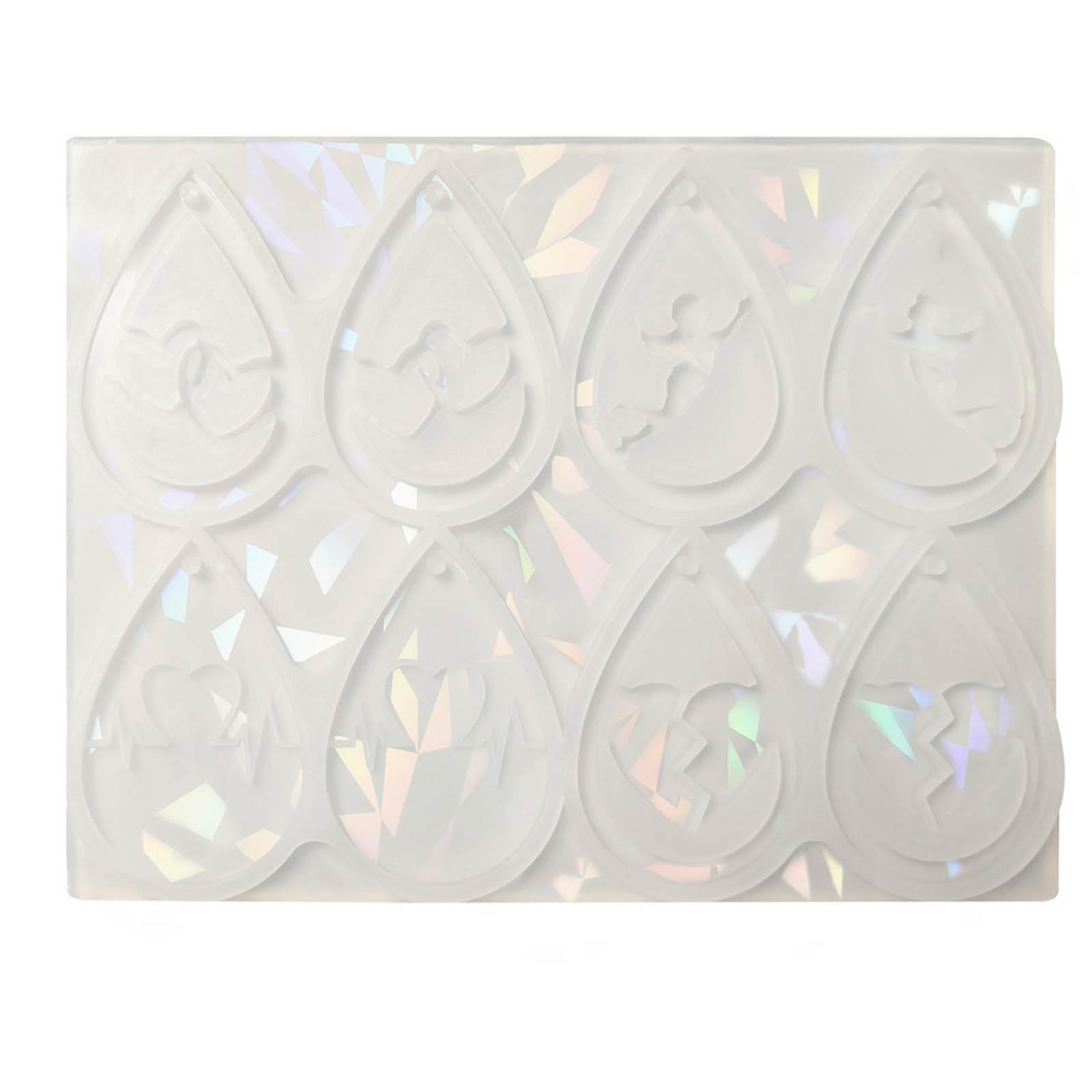 

Форма для сережек на День святого Валентина, форма для сережек, кулонов, голографические силиконовые формы, стильные инструменты для изготовления ювелирных изделий для пар белый