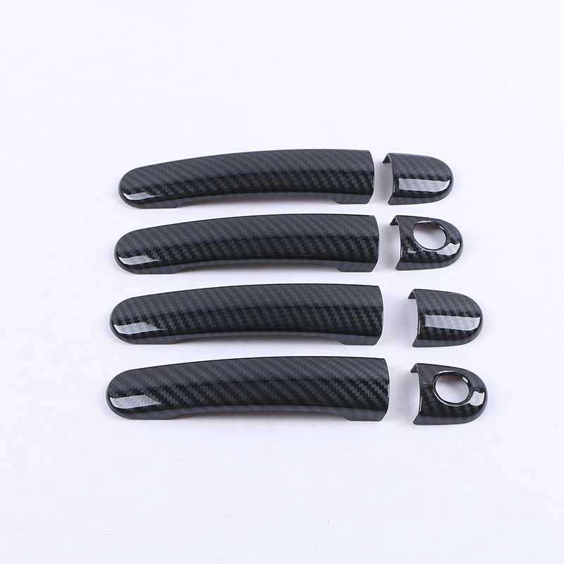 Carbon Fiber Pattern Exterior Door Handle Stickers for Seat Leon MK2 1P FR Cupra