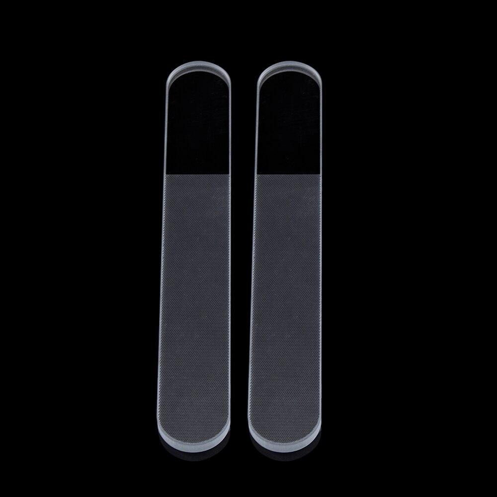 2pcs Nano Glass Nail Files Transparent Sanding Polishing Grinding Nail Buffer Durable File Nail Art Manicure Tool Mini Manicure