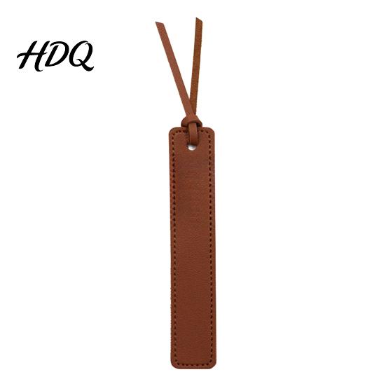 Book Accessories Faux Leather Bookmark Classic Stitched Bookmark with Rope Ultra-Thin Stationery