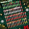 21Pcs Back To School Season Student Stationery, Assorted Christmas Character Decor Multi-color Retractable Pens, Festive Xmas Themed School Supplies R