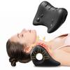 Patented Neck Stretching Pillow [Only 8 Minutes At Home, Highly Breathable, V-Support Design] 3D Curved Surface with 8 Acupressure Points for Neck, Sh