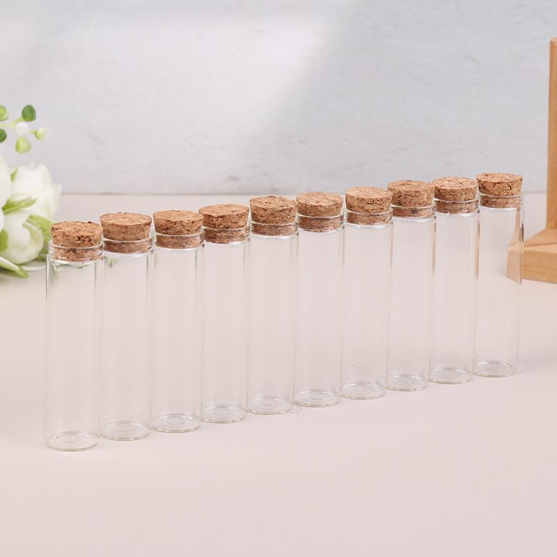 10 Stück Reagenzgläser aus Glas mit Korken, Nachrichtenflaschen, Gläser, Fläschchen, Geschenk, Kunst, Basteln, 5 ml, 8 ml, 10 ml, 12 ml, 15 ml, 20 ml, 25 ml, 30 ml