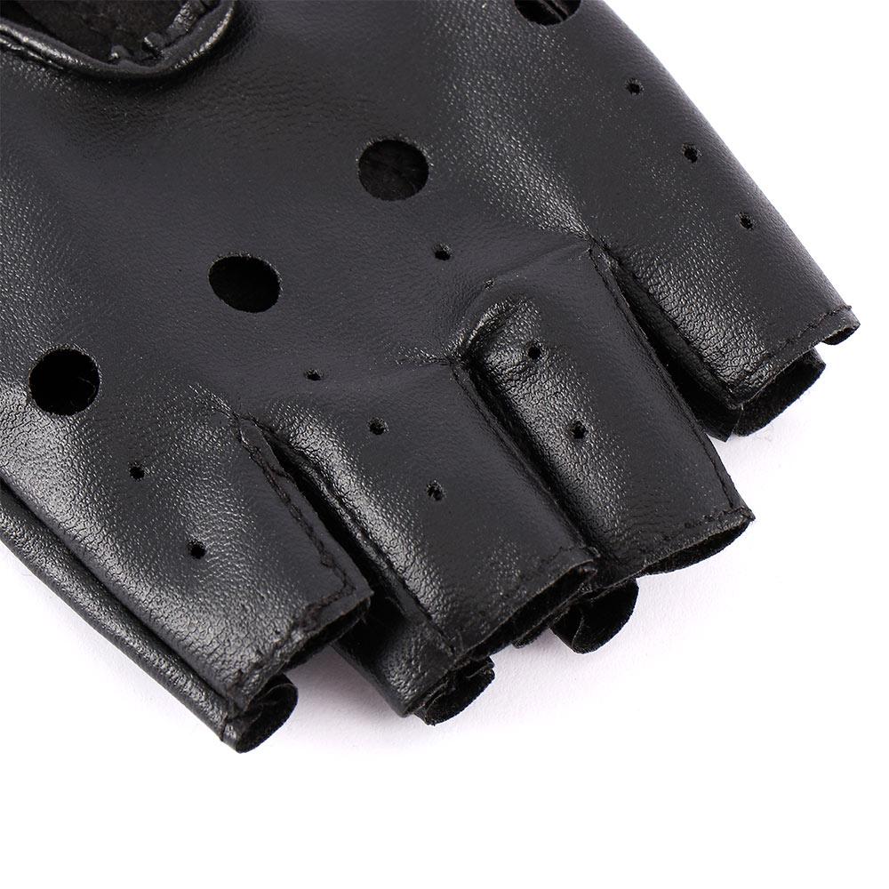 Cute Hot Fingerless Gloves Women Driving PU Leather Gloves Half Finger