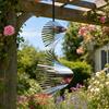 Yousheng Edelstahl Spiral-Windspiel, Hängendes reflektierendes Windspiel mit Haken, 3D-Windspiel für Innen Außen Garten Hof