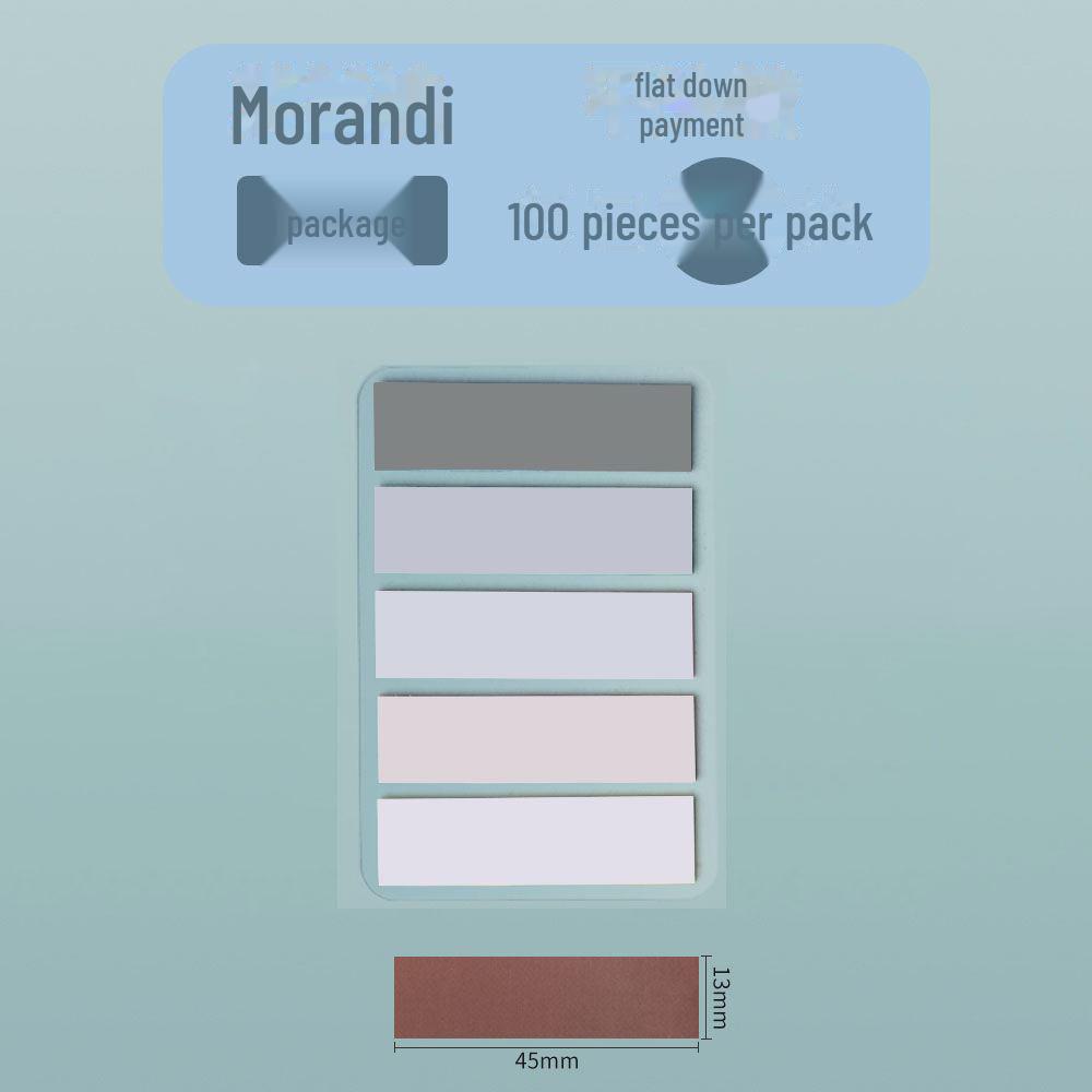 Morandi Translucent PET Index Stickers - Vanilla Autumn Series, Writable Sticky Notes & Markers