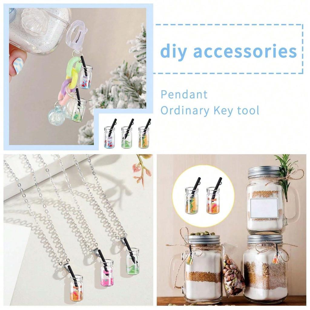 5/10/20pcs Random Mixed Round Fruit Cup Pendant Water Cup DIY Bracelet Necklace Earrings Keychain Foot Chain Pendant