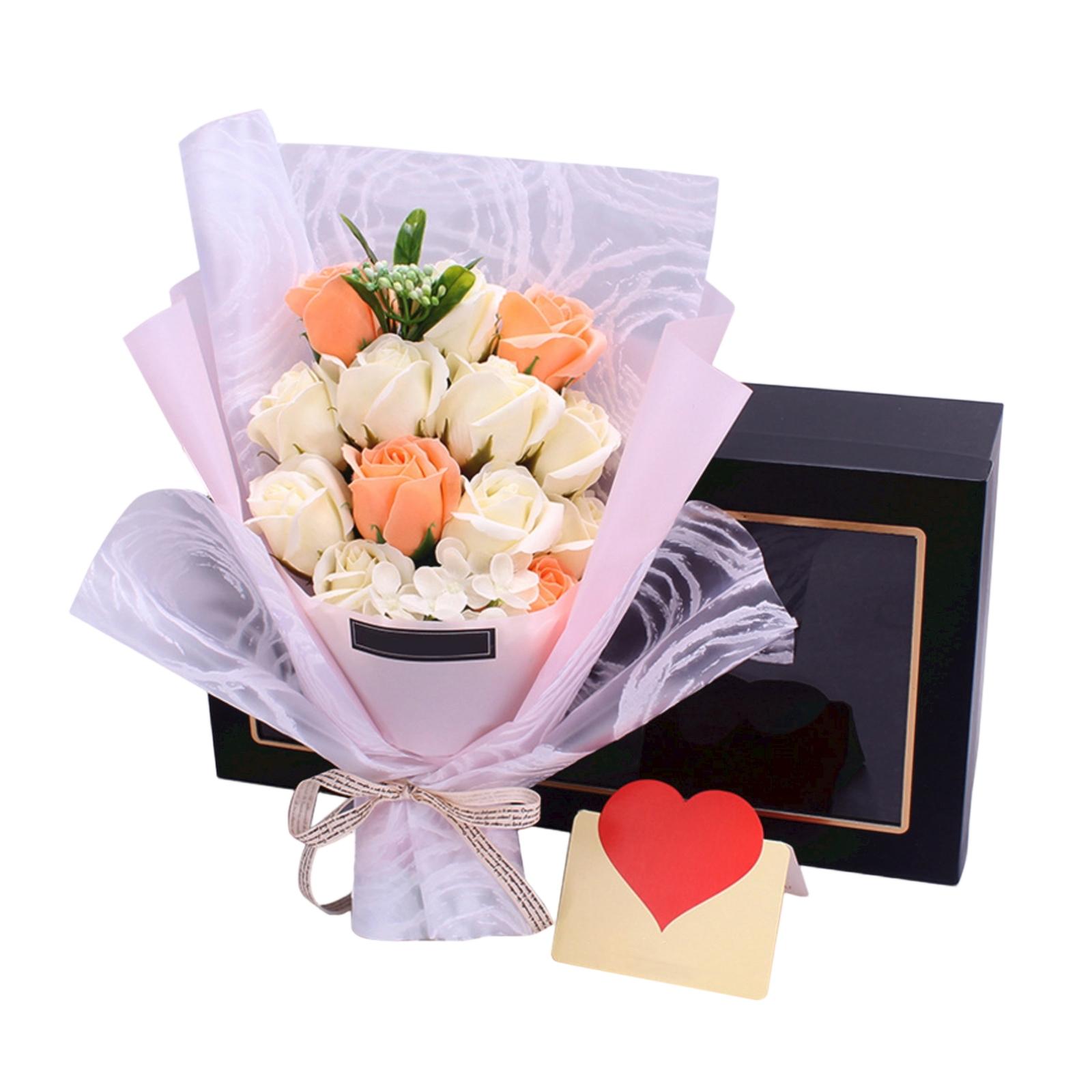 

Finished Birthday Gift, Soap Flower, Qixi Festival Gift Set, Rose Bouquet Gift Box, Birthday Present One Size