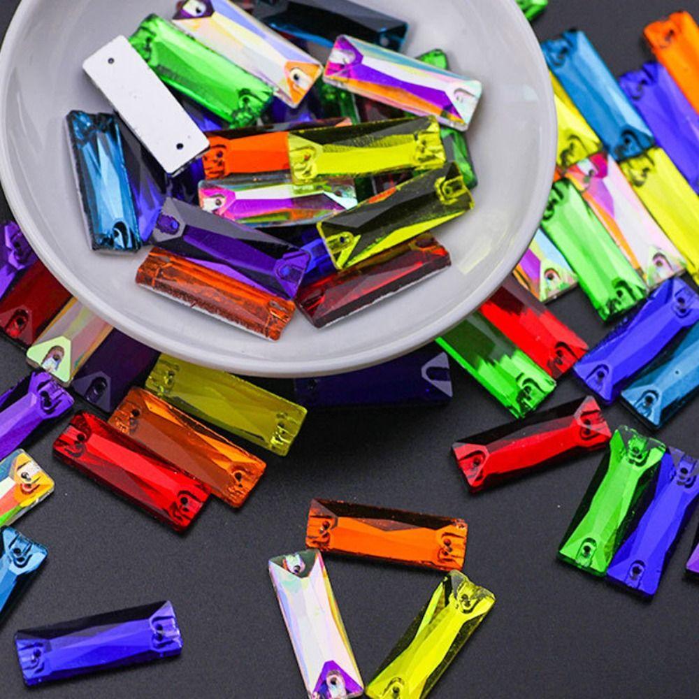 Sew on Rectangular AB Crystal DIY Irregular Diamond  Wedding Dress Shoes Bags Clothes Accessories