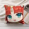 Nilou Cute Genshin Impact Cushion Cover Silky Short Plush Invisible Zipper Dustproof Sofa Pillow Case For Home Decor