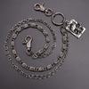 Punk Metal Halloween Waist Chain With Rose Skull Dual Layer Hip Accessory For Men And Women